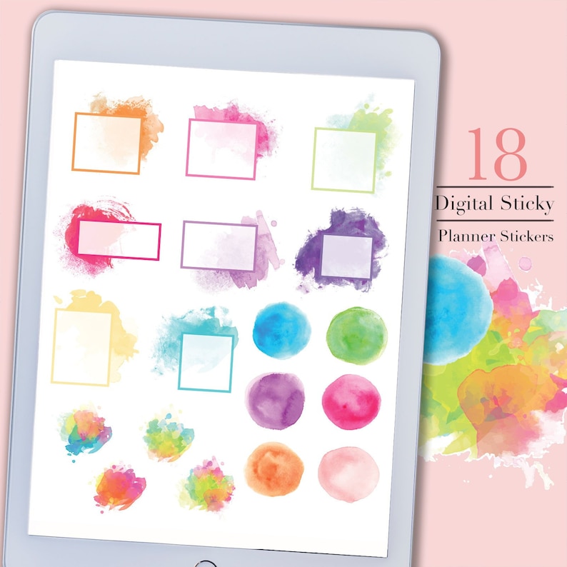 Digital Planner Stickers Sticky notes Digital stickers Etsy
