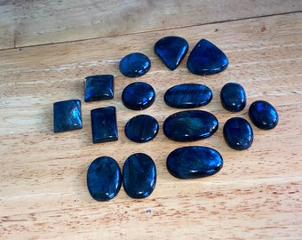 Labradorite Cabochons | Various Shapes & Sizes | Blue | Green | Loose Gemstones | Teardrop | Square | Round | Rectangle | Oval