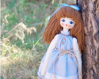 Cloth Doll Handmade, Fabric Soft Doll, Rag Doll for Baby