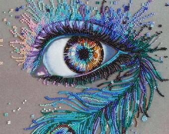 Bead Embroidery Kit - Beaded Royal Look, Eye Embroidery