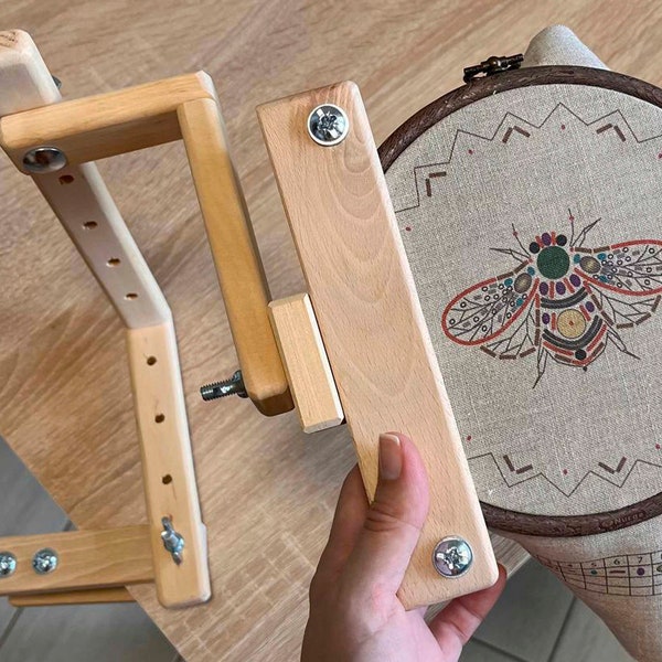 Embroidery stand, wooden stand, cross stitch stand