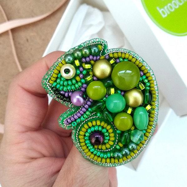 Broche reptile, broche caméléon, kit de broches bricolage