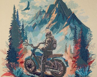 Cross Stitch Kit - Mountain Embroidery, Needlepoint Kit