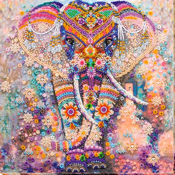 Broderie d'éléphant, kit de perles d'éléphant, perles d'éléphant