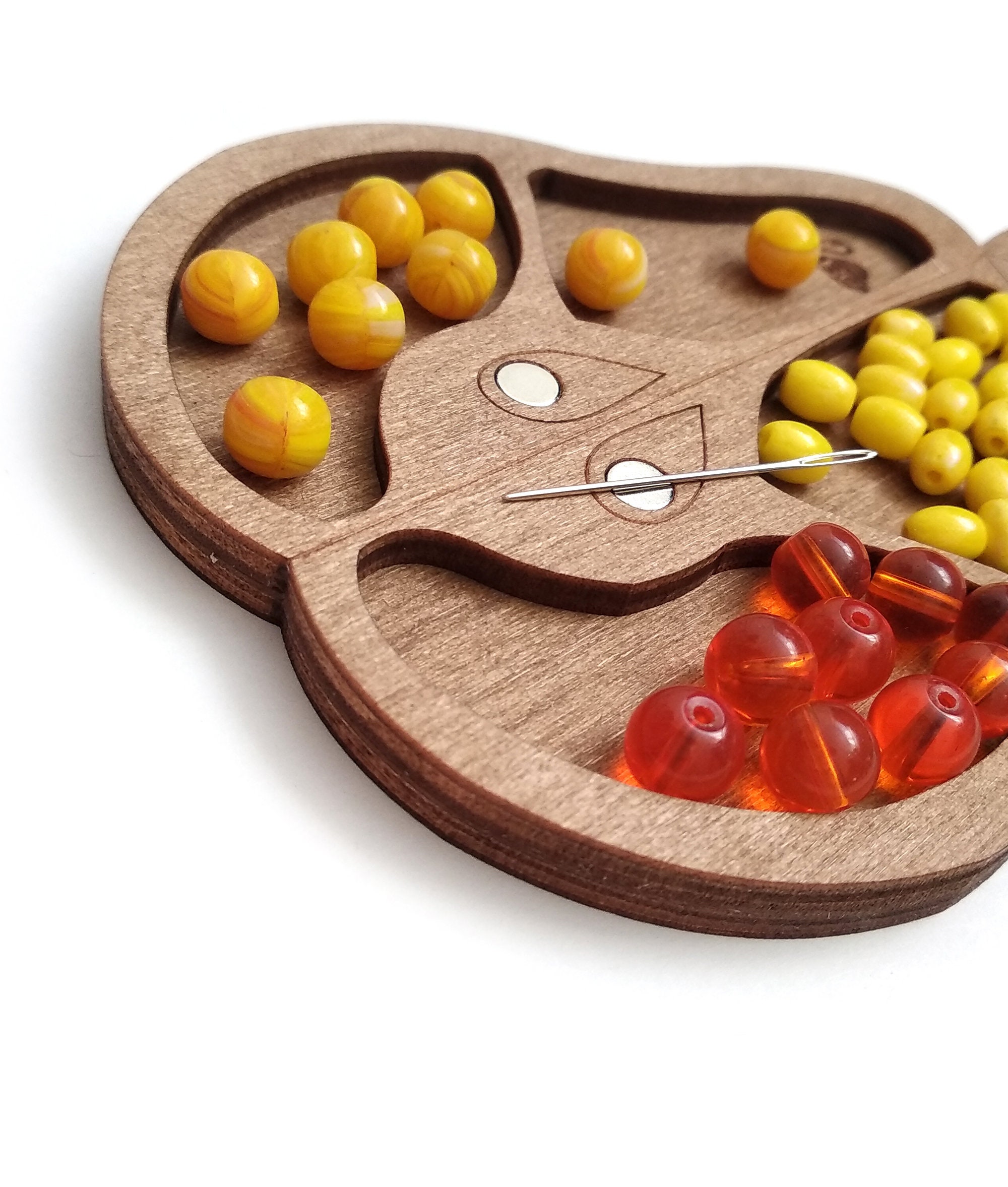 Bead container tray organizer wood accessory wooden Etsy