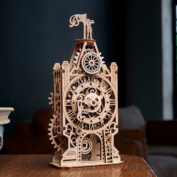 DIY The Old Clock Tower - kit d'horloge en bois, modèle d'horloge en contreplaqué