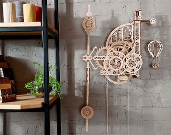 Diy Wall Clock With Pendulum - wooden clock, wooden puzzle adults