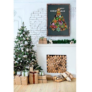 Christmas Tree Embroidery Kit Beadwork Needlepoint DIY Gift image 8