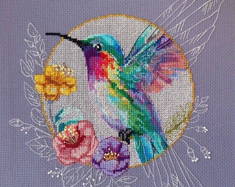 Bird Embroidery - Cross Stitch Kit, Needlework kit