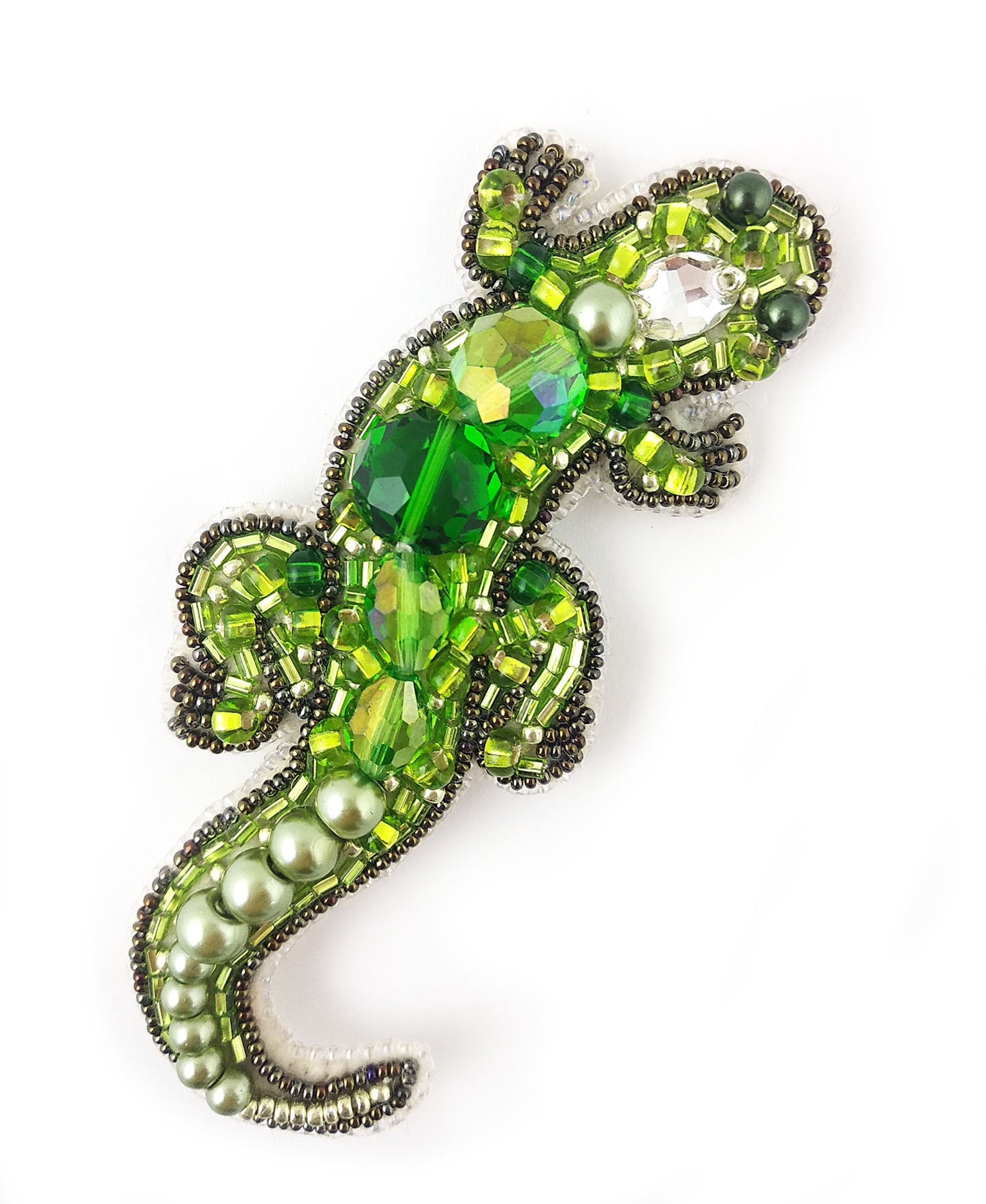 Green lizard jewelry brooch making brooch lizard jewelry Etsy
