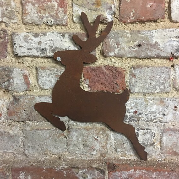 Rusty REINDEER Christmas deer Sign Metal Shop Home decoration Ornament Rustic