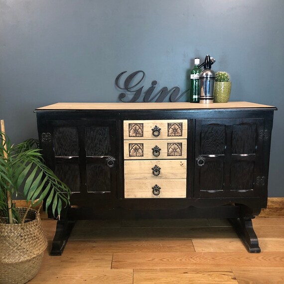 Shabby Chic Painted Sideboard Cupboard Drawers Rustic Vintage Cocktail Cabinet
