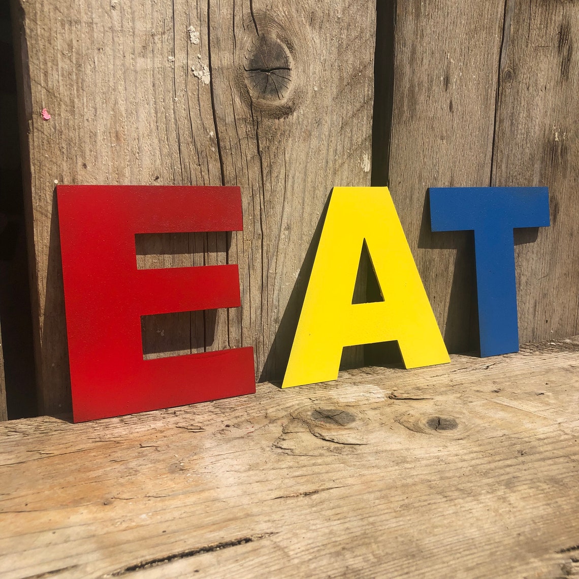 Rusty 5 Coloured Metal Alphabet Letters Shop Signage Etsy UK