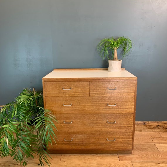 Vintage Retro MOD Chest Of Drawers Unit Sideboard Mid Century Bedroom Scandi B