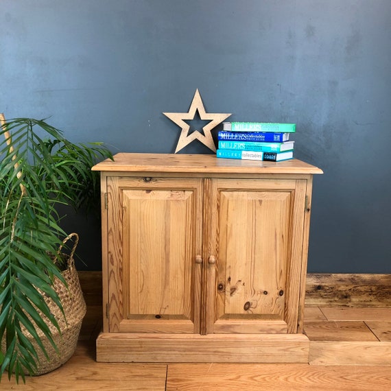 Shabby Chic Pine Bedside Cabinet Room Rustic Vintage Bedroom Tv Stand Cupboard