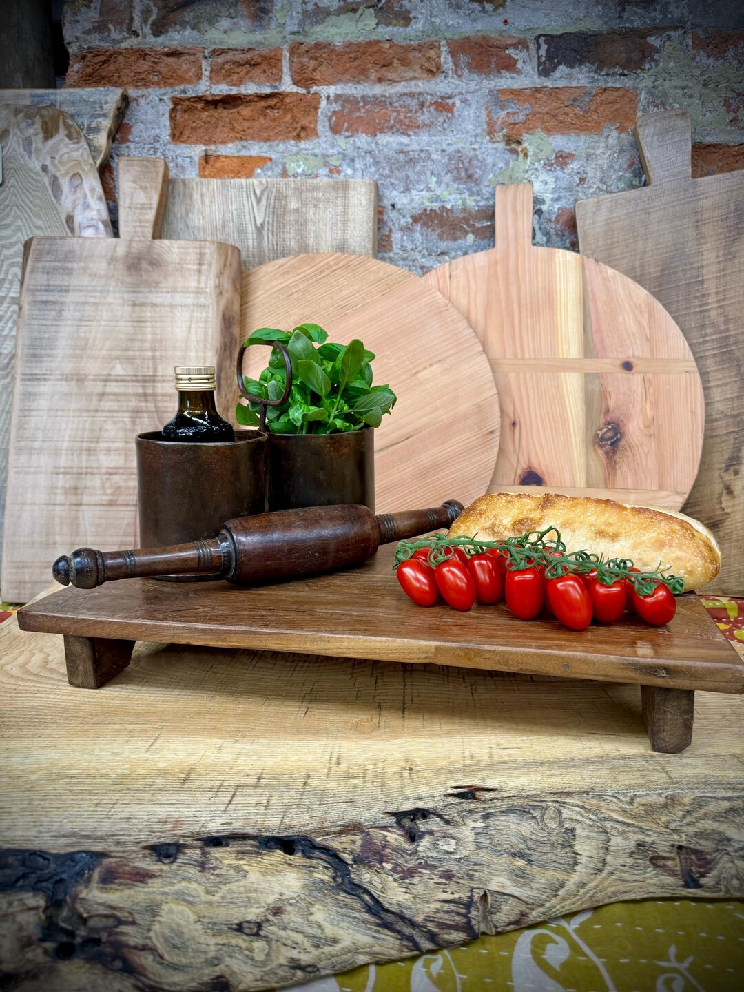 Rustic Wooden Pata Serving Board / Reclaimed Bread Antipasti Pizza Tray ...