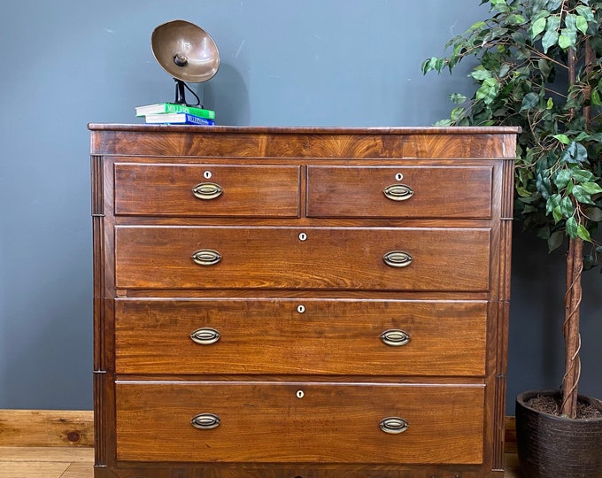 Antique Georgian Chest Of Drawers / Bedroom Drawers / Mahogany Chest Of Drawers