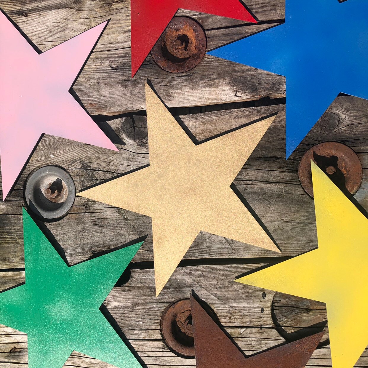 Rustic Star Sign Metal Shop Home Decoration Ornament Amish Barn