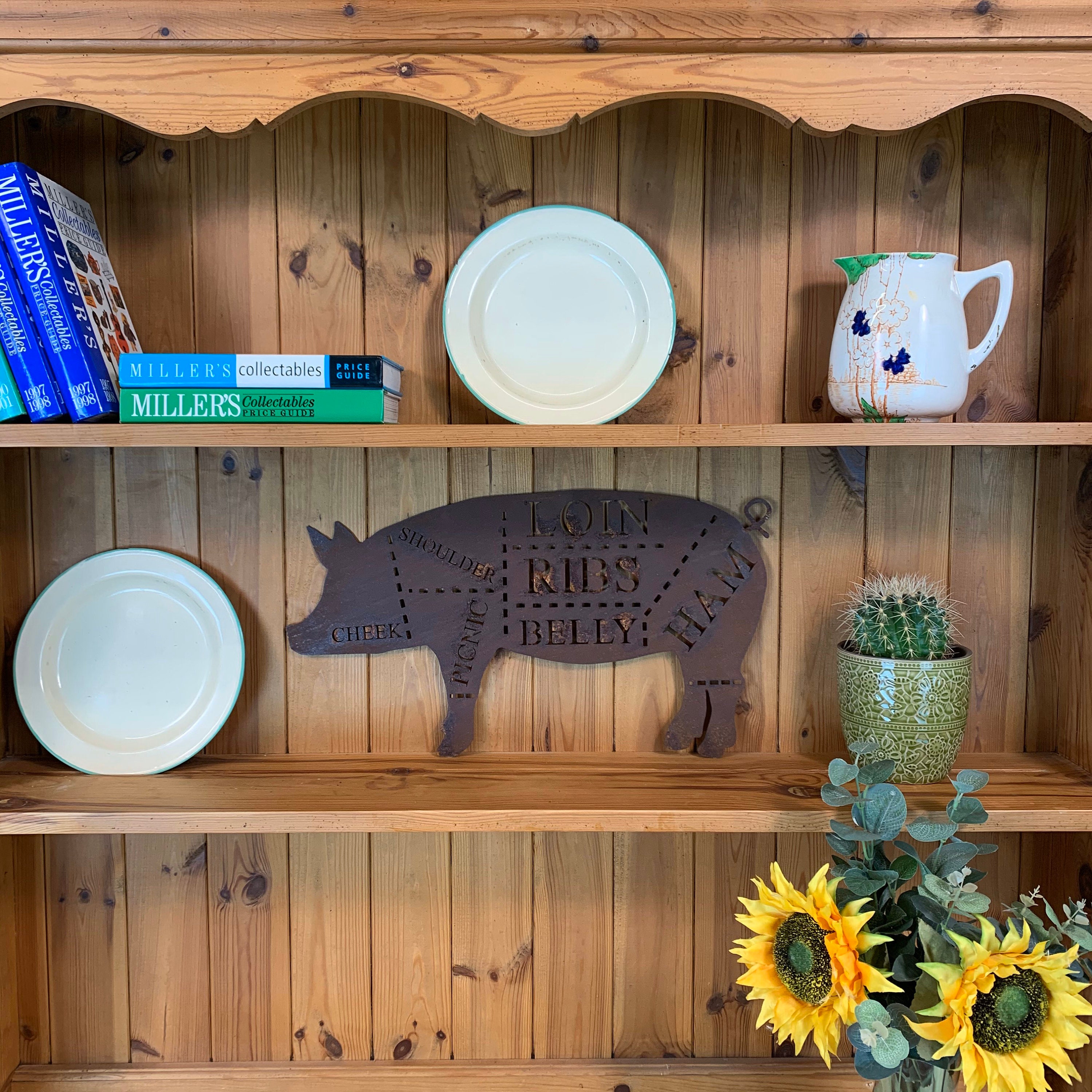 Rusty metal PIG Sign , kitchen sign , rustic sign , Home ...