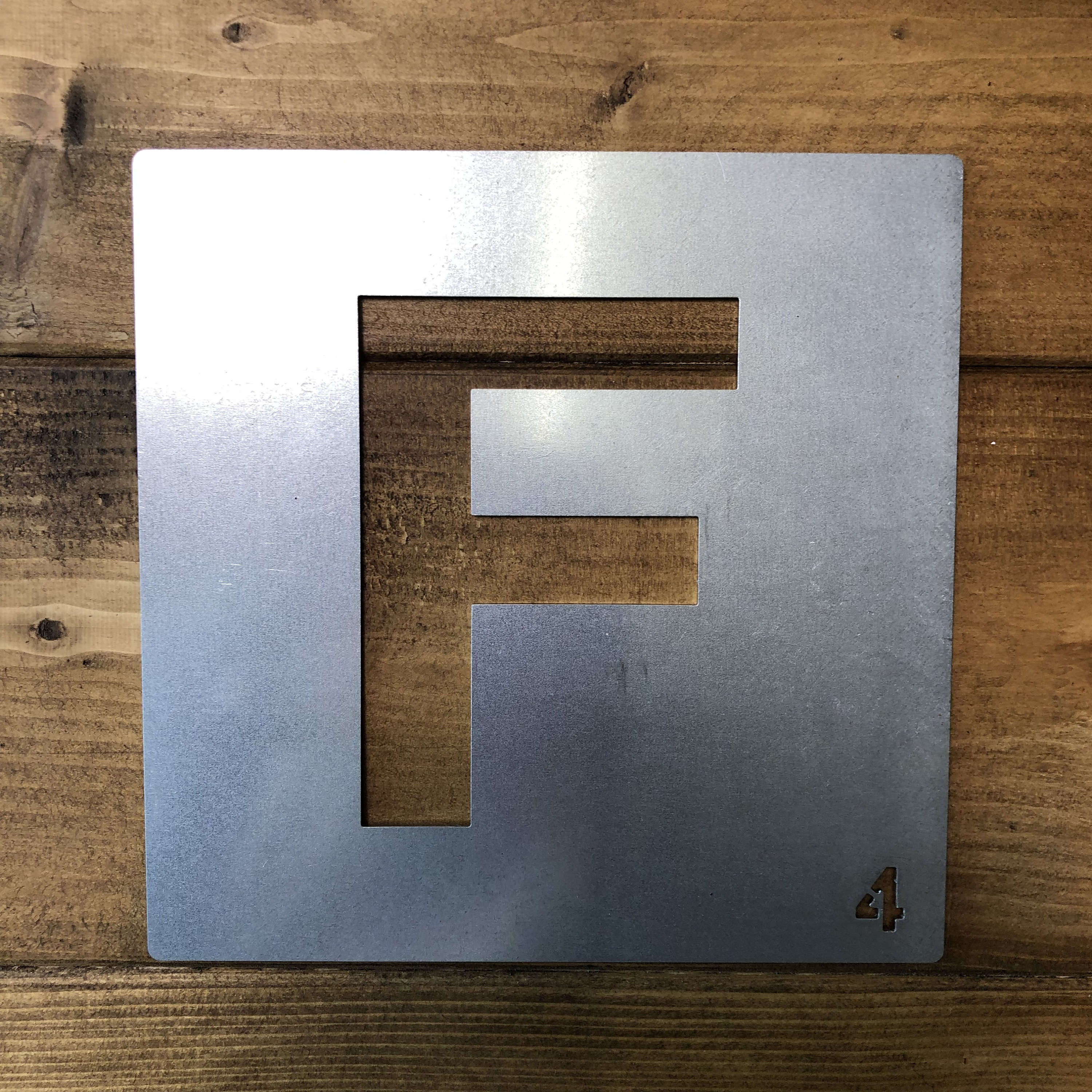 Galvanised Metal Scrabble Letter Tile Wall Decor Art Lettering