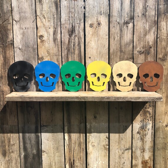 Rustic SKULL SKELETON Sign Metal Shop Home decoration wall art BONES Pirate