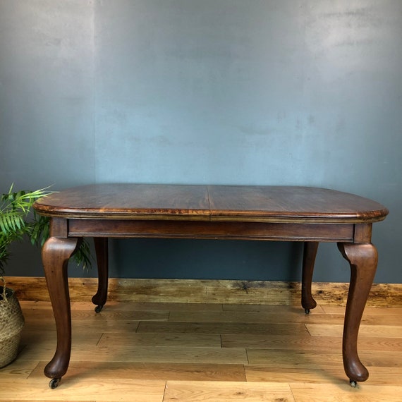 Antique Oval Extending mahogany Dining Kitchen table Victorian Wind Out