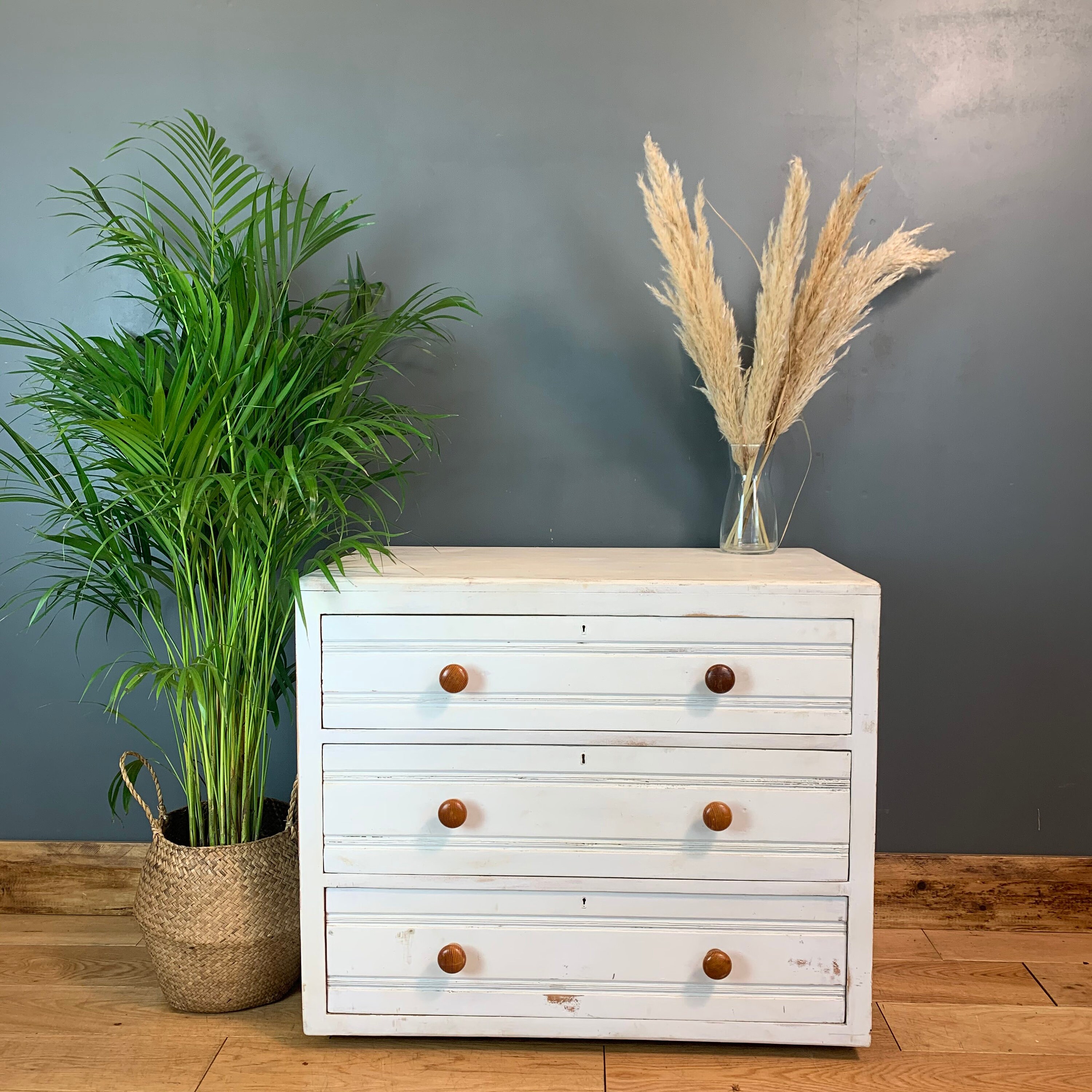 Vintage Chest Of Drawers Shabby Chic Sideboard Cabinet Painted