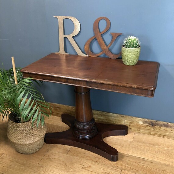 Antique William IV Library Reading table Occasional Lamp sideboard Mahogany
