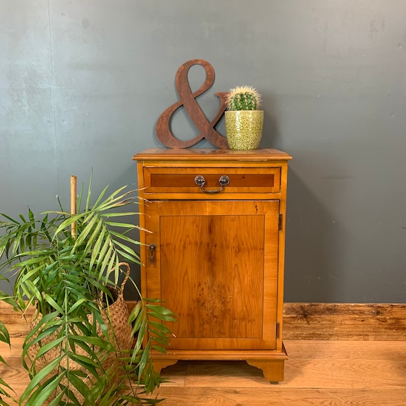 Vintage Small Wooden Side End Lamp Table Shabby Chic Country Bedside Rustic