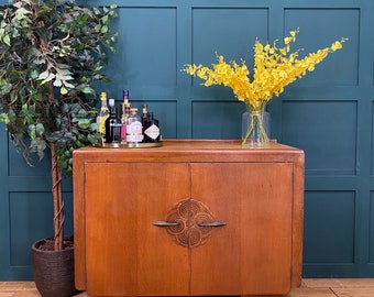Antique Oak Sideboard /Drinks Cabinet / Art Deco Sideboard /Buffet Server/ Bar