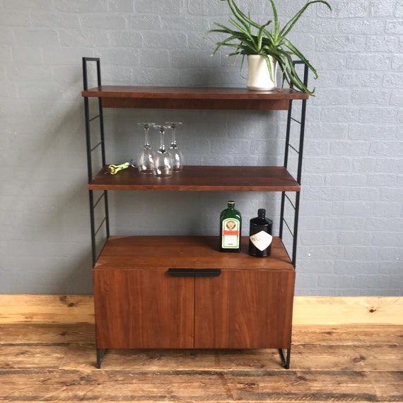 Retro Style Sideboard Cocktail Vintage Mid Century Style Cupboard Bookcase