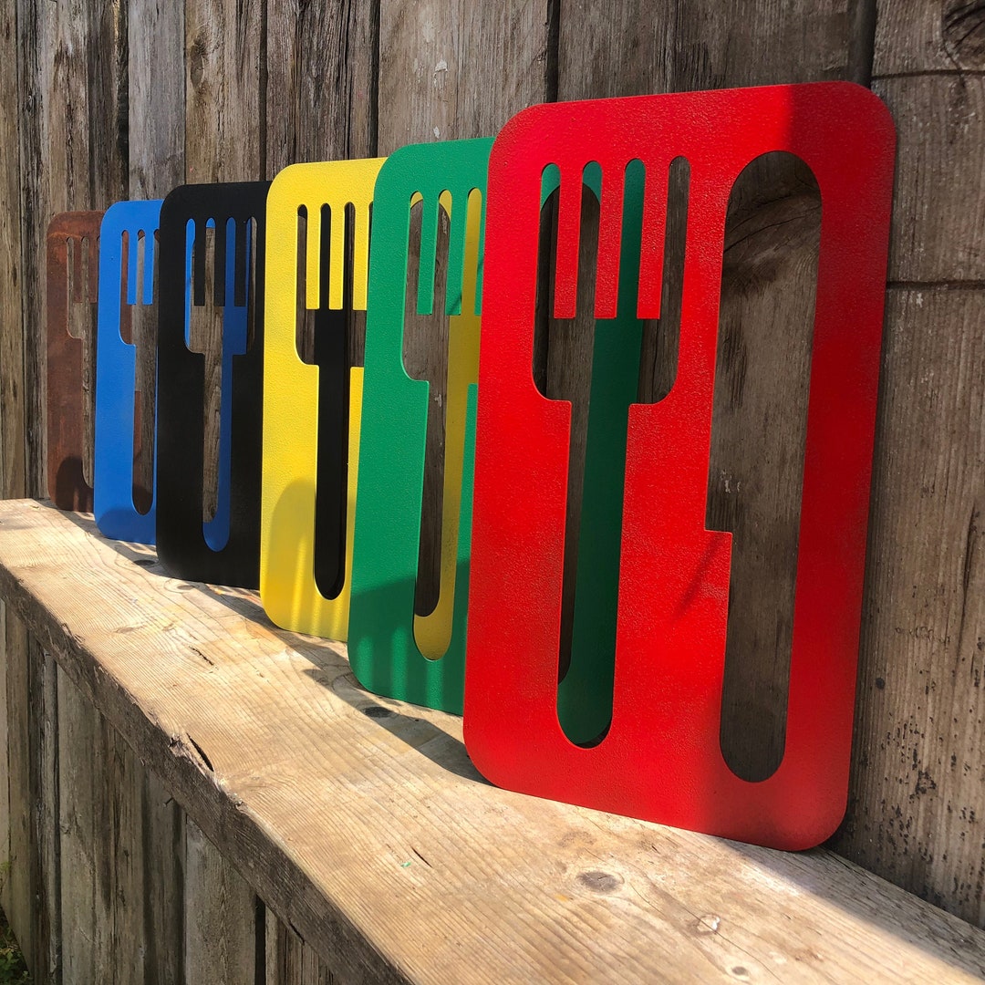 Rustic Kitchen Decor , KNIFE AND FORK Kitchen Sign , Cafe Decor