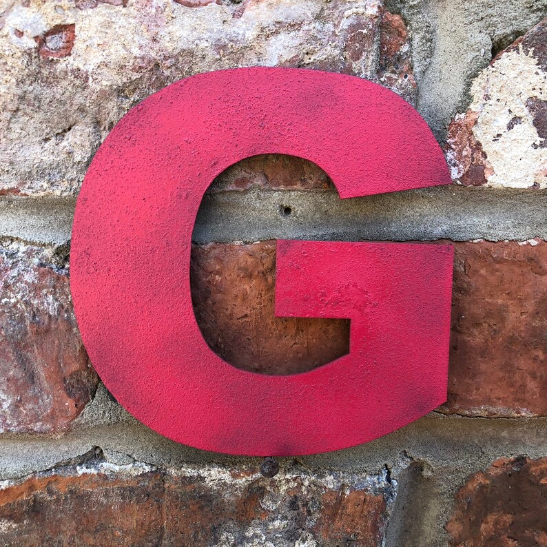 Rusty 5 Coloured Metal Alphabet Letters Shop Signage Etsy UK