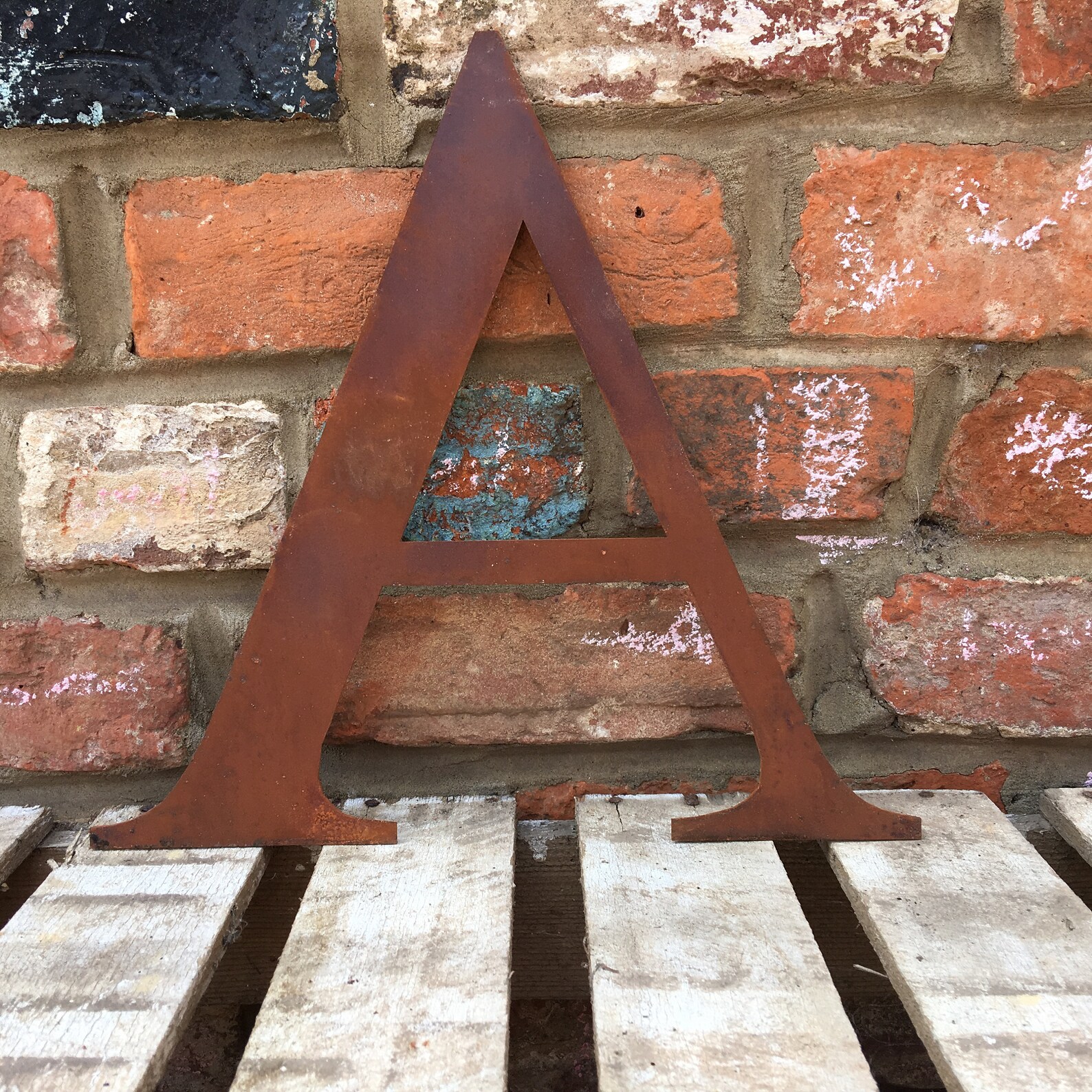 Rusty 5 or 12 thin font metal alphabet letters Etsy