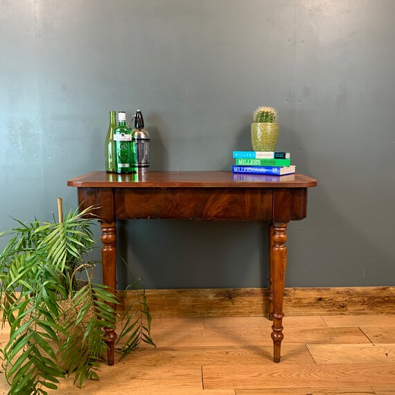 Antique Mahogany Side Lamp Occasional Table Sideboard Rustic Shabby Chic