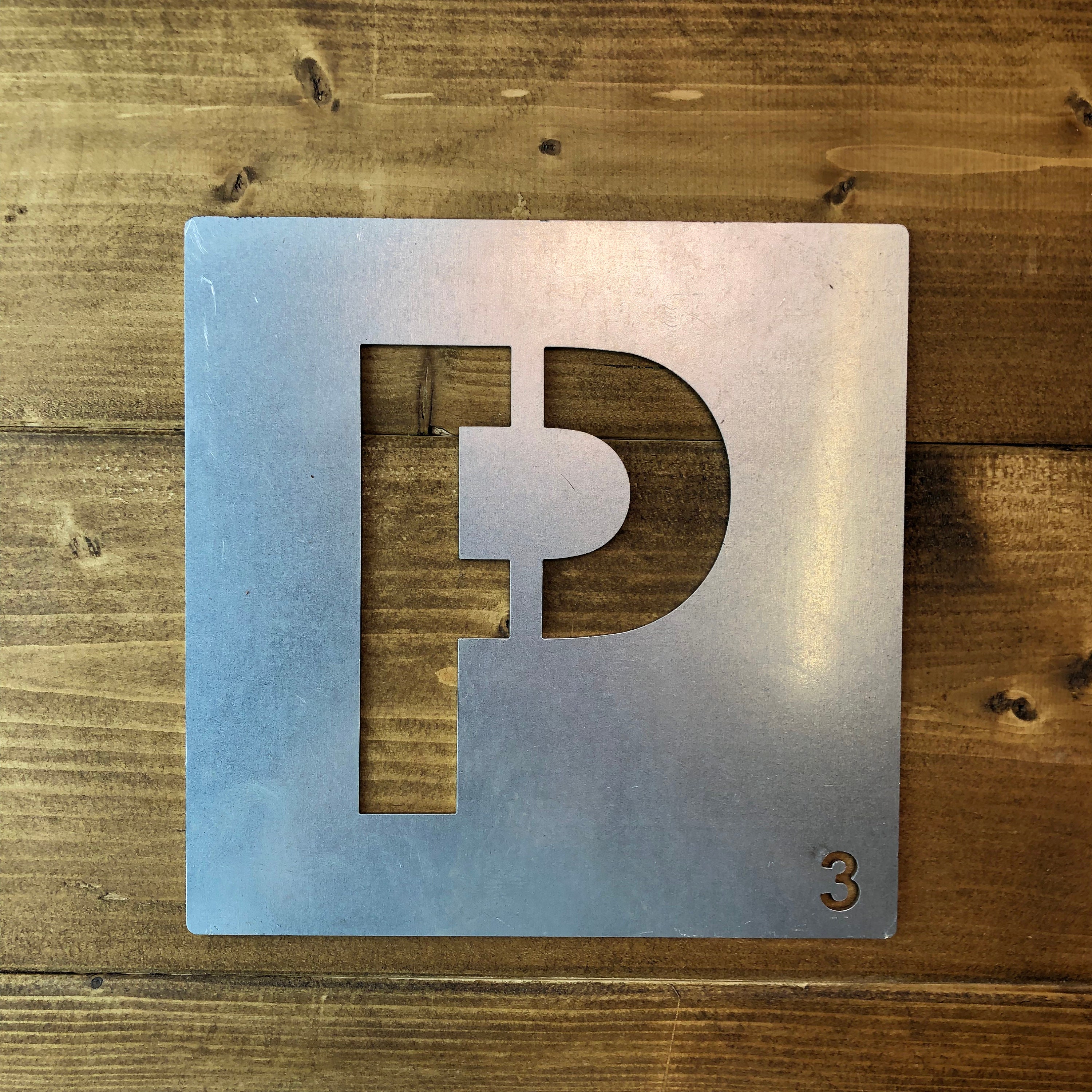 Galvanised Metal Scrabble Letter Tile Wall Decor Art Lettering
