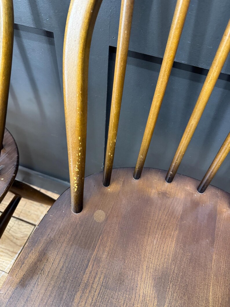 Set of 4 ERCOL Dining Chairs /elm Kitchen Chairs /mid Century Retro