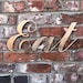 GOLD EAT SIGN , Rustic Home Decor , Gold Letters , Kitchen Decor ...