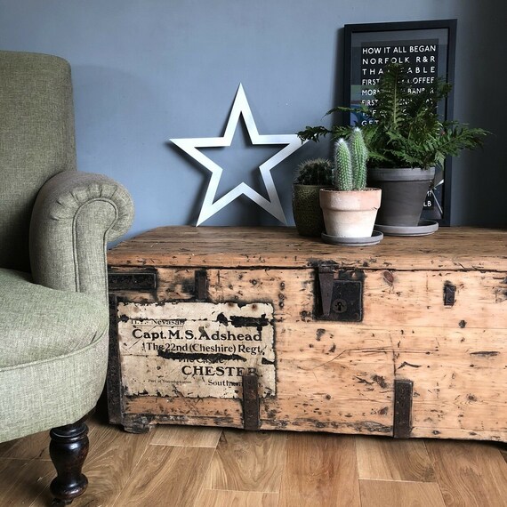 Rustic Metal Distressed White Star Sign Shabby Chic Christmas Decoration Xmas