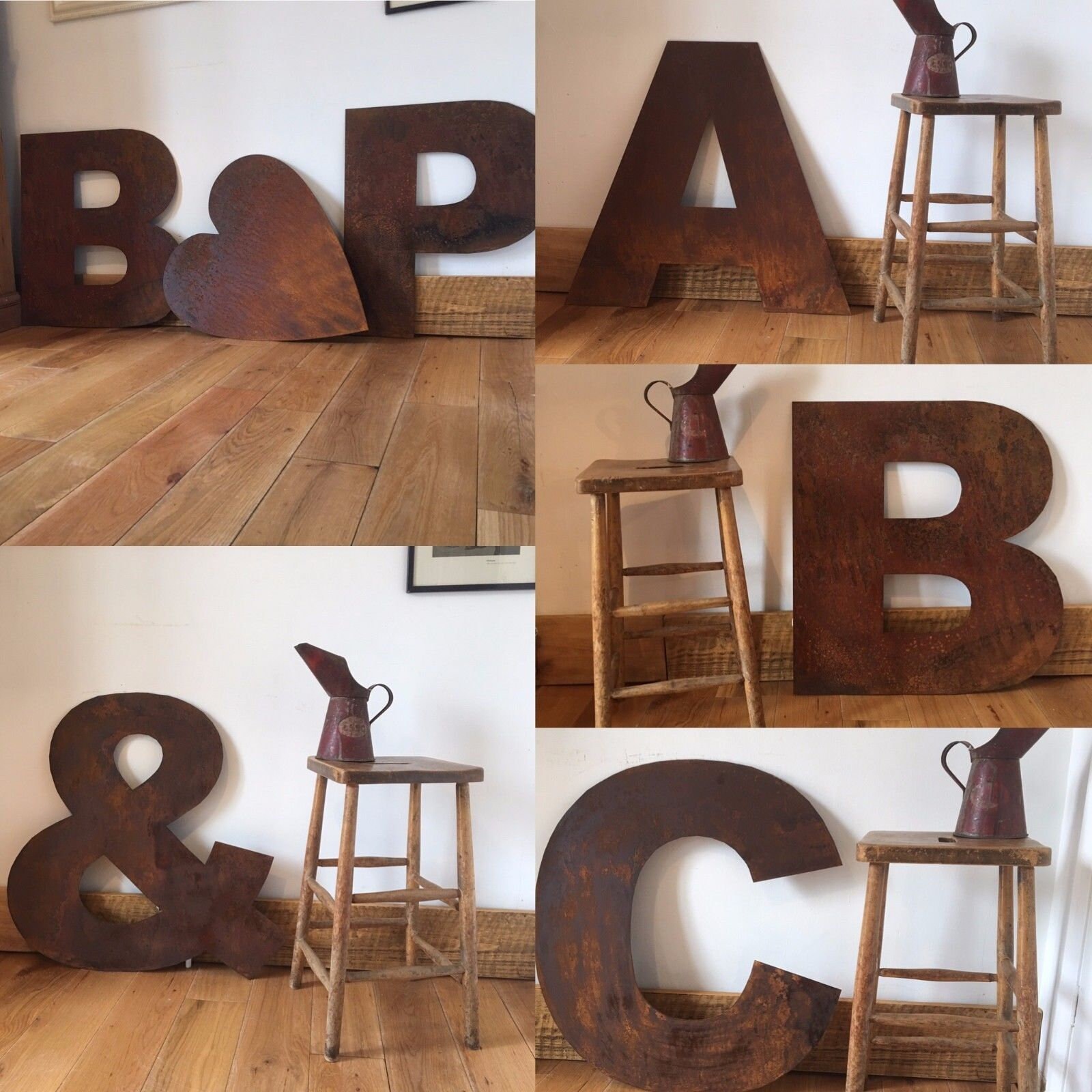 Xl 70 Cm Industrial Letters Metal Numbers Symbols Shop Sign
