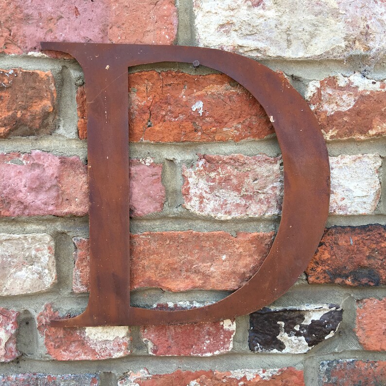 Rusty 5 or 12 thin font metal alphabet letters Etsy