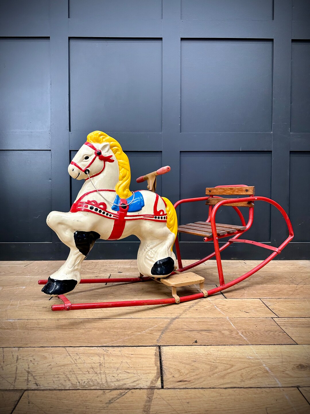 Vintage Childs Rocking Horse / Mid Century / Retro Childs Toy Etsy UK