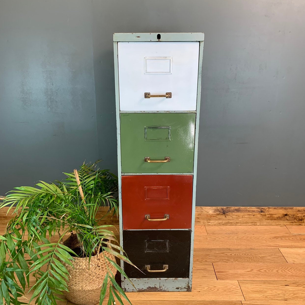 Upcycled Metal Vintage Industrial Shelving Pantry Drawers Filing