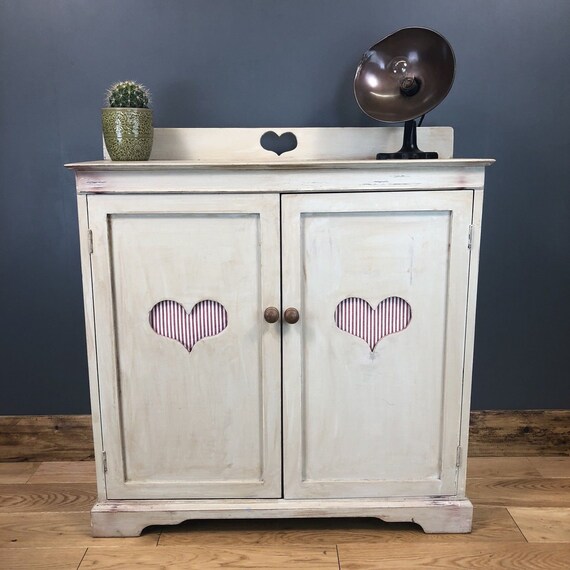 Upcycled Wooden Vintage Shabby Chic Rustic Cupboard Storage Cabinet Unit