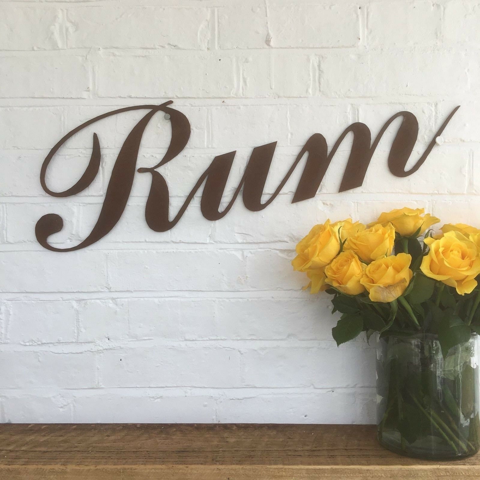 RUSTIC WORDS RUSTY metal Letters Rusted Lettering rustic Etsy