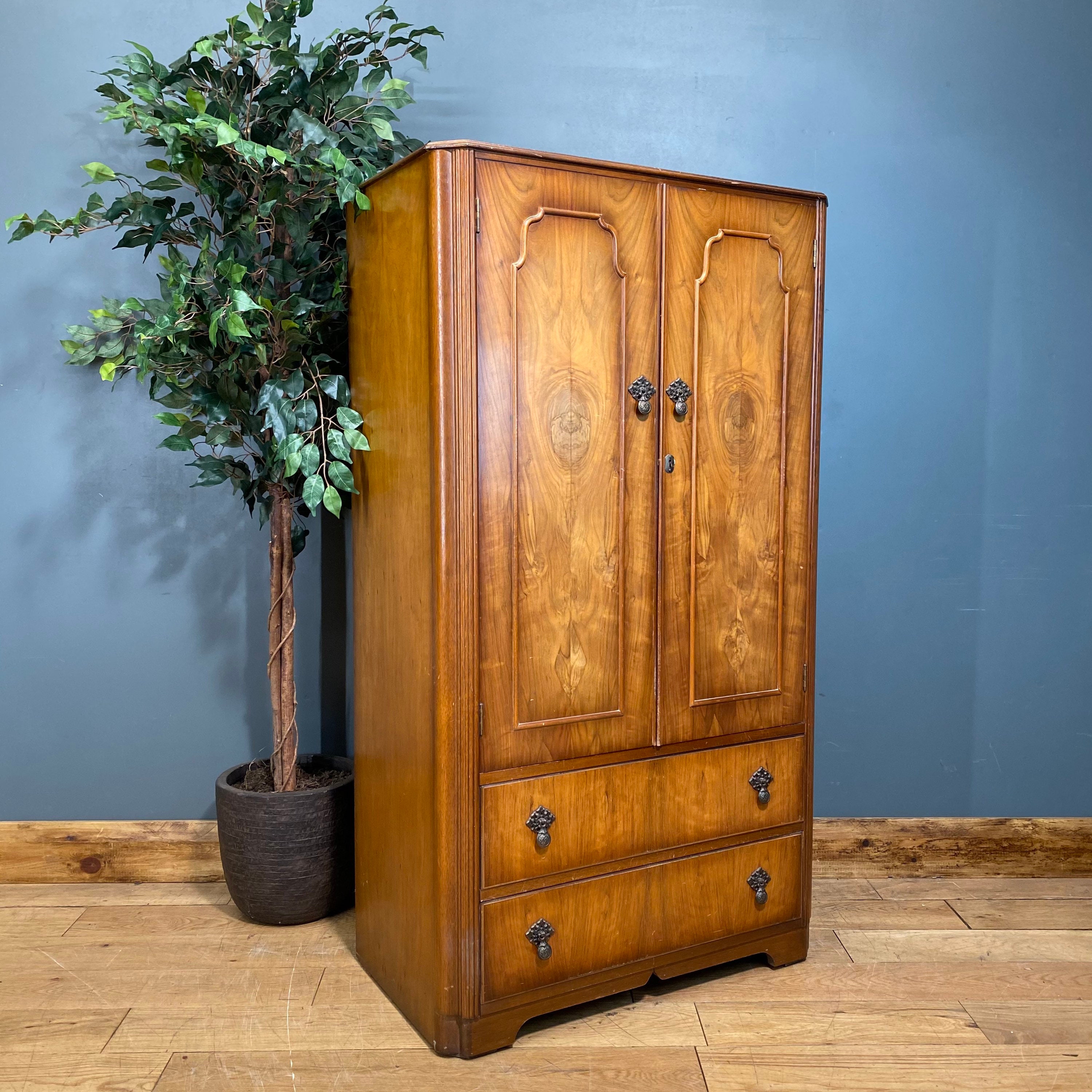 Vintage Wardrobe/ Retro Bedroom Wardrobe/ Vintage Cupboard Etsy