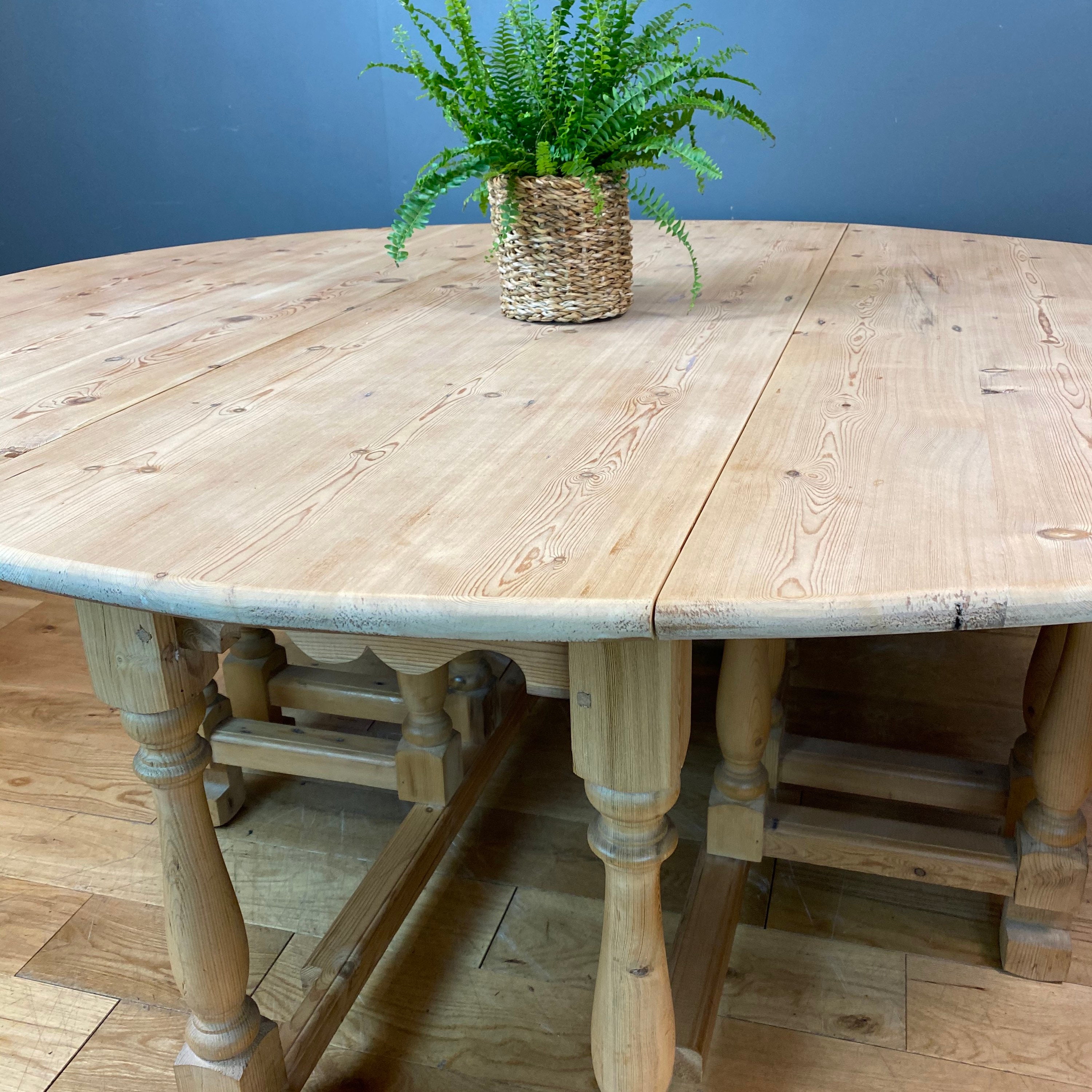 Gate leg Pine Table / Drop Leaf Table / Rustic Sideboard/Extending