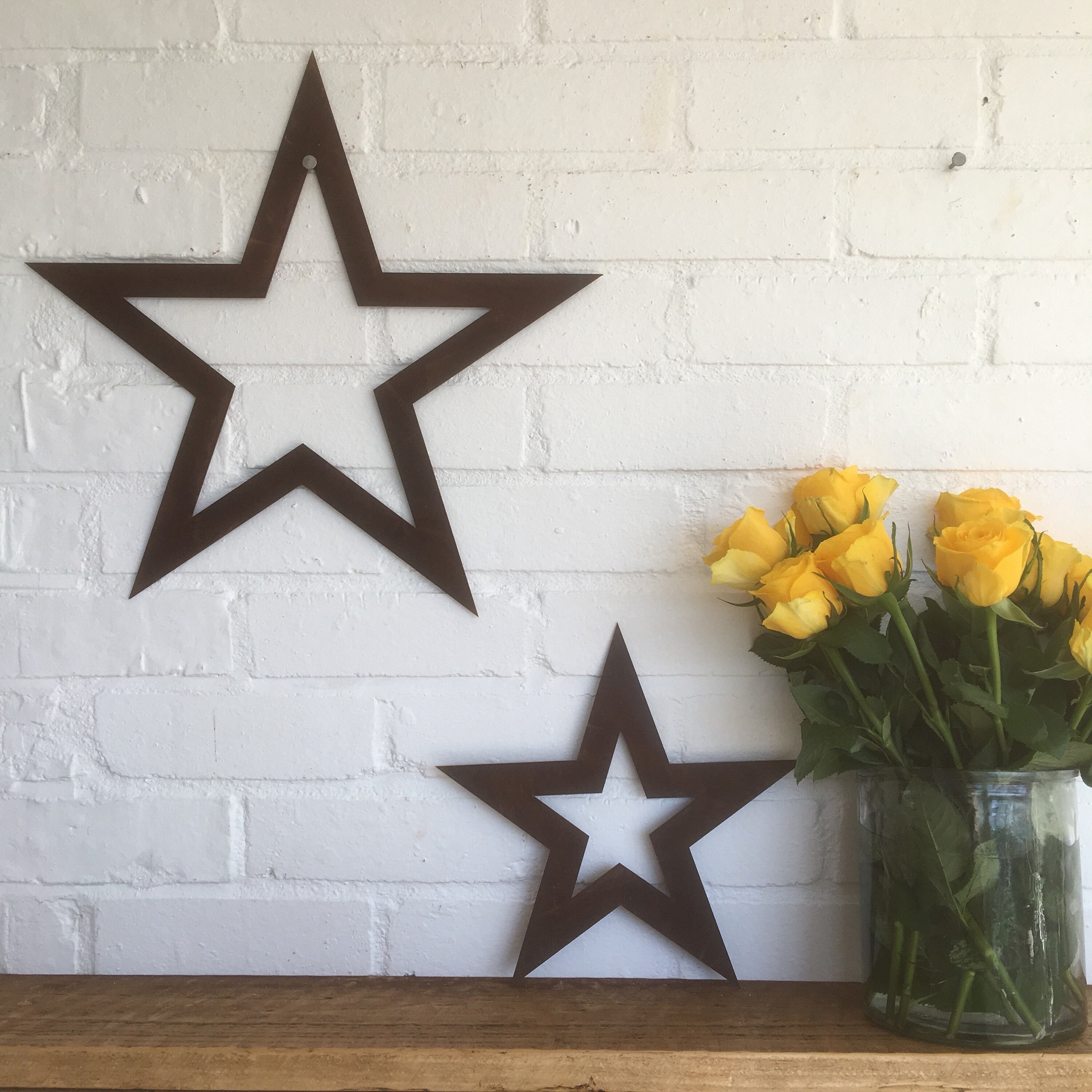 Rusty metal stars , rustic garden decoration , rusty ...