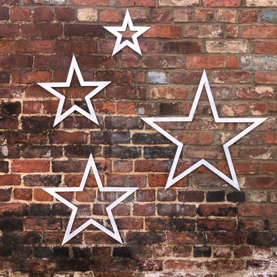4 Stars Sign set Metal Shabby Chic Rustic Decoration House Home Garden Feature Traditional Vintage Barn