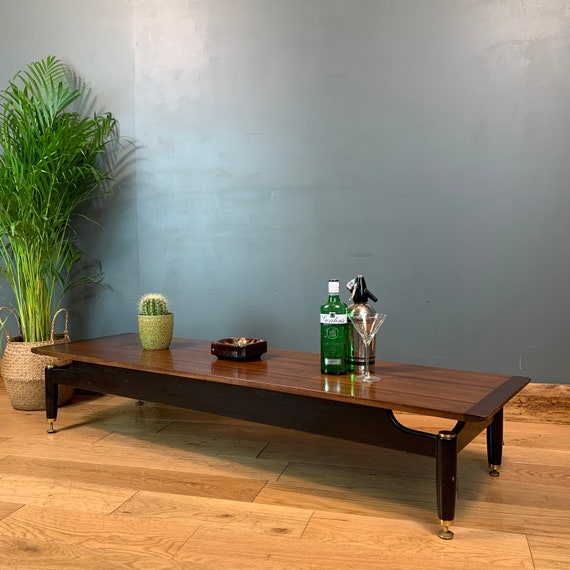 Vintage Retro Mid Century Modern G Plan Librenza Coffee Table Lounge Long Teak